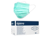 Маска Opero Mask нетканна 3-шарова ECO зелена /50 шт/ *Mercator Medical*