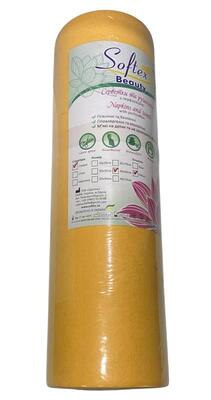 Серветки та рушники одноразові Softex Beauty помаранчеві гладкі з перфорацією 40х40 см щільність 50г/м2 60В/40П (100 шт) *Одетекс*