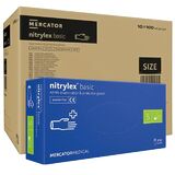 ОПТ (10 упаковок) Рукавички Nitrylex Basic розмір S нітрилові темно-сині /100 шт (50 пар)/ *Mercator Medical*