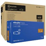 ОПТ (10 упаковок) Перчатки Nitrylex Basic размер XL нитриловые тёмно-синие /100 шт (50 пар)/ *Mercator Medical*