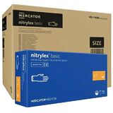 ОПТ (10 упаковок) Рукавички Nitrylex Basic розмір XS нітрилові темно-сині /100 шт (50 пар)/ *Mercator Medical*