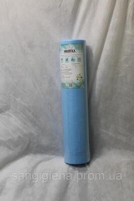 Простирадло одноразове Meditex блакитне щільність 23 г/м2 /0,6*100м/ *Одетекс*