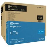ОПТ (10 упаковок) Рукавички Nitrylex Classic blue розмір M нітрилові сині /100 шт (50 пар)/ *Mercator Medical*