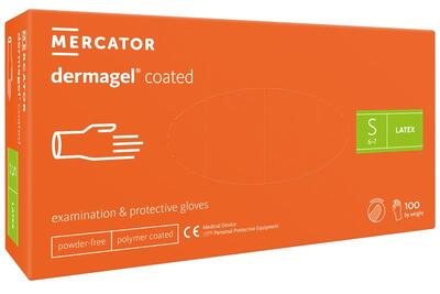 Перчатки Dermagel Coated размер S латексные кремовые/100 шт (50 пар)/ *Mercator Medical*