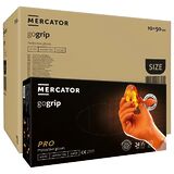 ОПТ (10 упаковок) Перчатки Gogrip Orange размер M нитриловые оранжевые /50 шт (25 пар)/ *Mercator Medical*