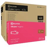 ОПТ (10 упаковок) Рукавички Nitrylex Magenta розмір XL нітрилові малинові /100 шт (50 пар)/ *Mercator Medical*