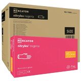 ОПТ (10 упаковок) Рукавички Nitrylex Magenta розмір XS нітрилові малинові /100 шт (50 пар)/ *Mercator Medical*