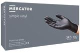 Рукавички вінілові Simple Vinyl black чорні розмір L /100 шт (50 пар)/ *Mercator Medical* 
