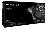 Рукавички Ideall Nitrile Moto long розмір L нітрилові чорні /100 шт (50 пар)/ *Mercator Medical*
