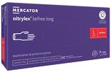 Перчатки Nitrylex beFree long размер L нитриловые темно-синие /100 шт (50 пар)/ *Mercator Medical*