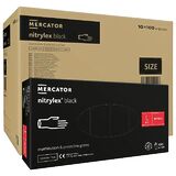 ОПТ (10 упаковок) Рукавички Nitrylex Black розмір L нітрилові чорні /100 шт (50 пар)/ *Mercator Medical*
