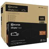 ОПТ (10 упаковок) Рукавички Nitrylex Black розмір XL нітрилові чорні /100 шт (50 пар)/ *Mercator Medical*