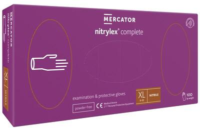 Рукавички нітрилові Nitrylex Complete лавандові розмір XL /100 шт (50 пар)/ *Mercator Medical*
