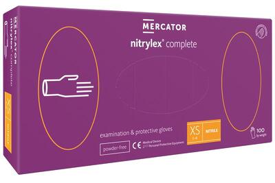 Перчатки нитриловые Nitrylex Complete лавандовые размер XS /100 шт (50 пар)/ *Mercator Medical*