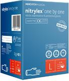 Перчатки нитриловые Nitrylex One by one синие размер L /200 шт (100 пар)/ *Mercator Medical*