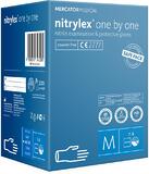Рукавички нітрилові Nitrylex One by one сині розмір M/200 шт (100 пар)/ *Mercator Medical*