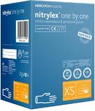Перчатки нитриловые Nitrylex One by one синие размер XS /200 шт (100 пар)/ *Mercator Medical*