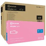 ОПТ (10 упаковок) Рукавички Nitrylex Pink розмір M нітрилові рожеві /100 шт (50 пар)/ *Mercator Medical*