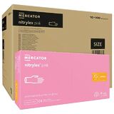 ОПТ (10 упаковок) Рукавички Nitrylex Pink розмір XS нітрилові рожеві /100 шт (50 пар)/ *Mercator Medical*