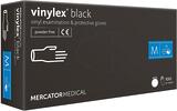 Перчатки виниловые Vinylex Black чёрные размер M /100 шт (50 пар)/ *Mercator Medical*