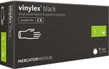 Рукавички вінілові Vinylex Black чорні розмір S /100 шт (50 пар)/ *Mercator Medical*