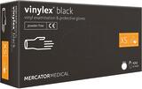 Перчатки виниловые Vinylex Black чёрные размер XS /100 шт (50 пар)/ *Mercator Medical*