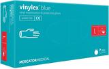 Перчатки виниловые Vinylex Blue синие размер L /100 шт (50 пар)/ *Mercator Medical*