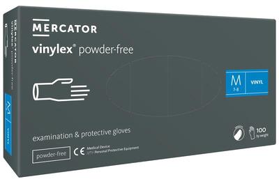 Рукавички Vinylex powder-free розмір M вінілові прозорі /100 шт (50 пар)/ *Mercator Medical*
