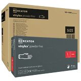ОПТ (10 упаковок) Рукавички Vinylex powder-free розмір L вінілові прозорі /100 шт (50 пар)/ *Mercator Medical*