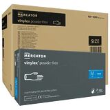 ОПТ (10 упаковок) Рукавички Vinylex powder-free розмір M вінілові прозорі /100 шт (50 пар)/ *Mercator Medical*