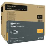 ОПТ (10 упаковок) Рукавички Vinylex powder-free розмір XS вінілові прозорі /100 шт (50 пар)/ *Mercator Medical*