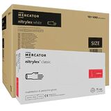 ОПТ (10 упаковок) Рукавички Nitrylex Classic white розмір L нітрилові білі /100 шт (50 пар)/ *Mercator Medical*