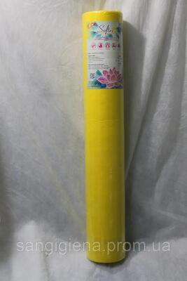 Простирадло одноразове Softex жовте щільність 23 г/м2 /0,6*100м/ *Одетекс*